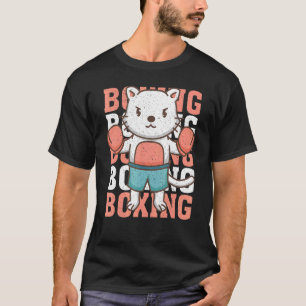 Boksende Kat Dier   Boksen   Coole Bokshandschoene T-shirt