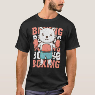 Boksende Kat Dier   Boksen   Coole Bokshandschoene T-shirt