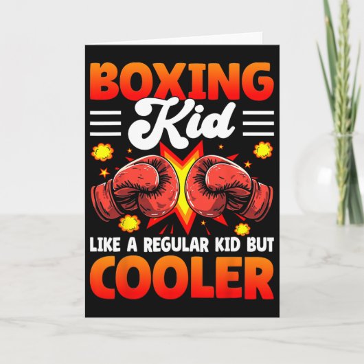 Boksende Kid Als Een Gewone Kid Maar Cooler - Boxe Kaart (Voorkant)