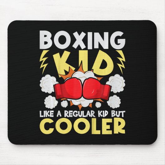 Boksende Kid Als Een Gewone Kid Maar Cooler - Boxe Muismat (Voorkant)