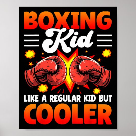 Boksende Kid Als Een Gewone Kid Maar Cooler - Boxe Poster (Voorkant)