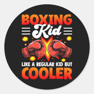 Boksende Kid Als Een Gewone Kid Maar Cooler - Boxe Ronde Sticker