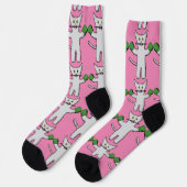 Boksende Kitten met Handschoenen Thunder_Cove Sokken (Links)