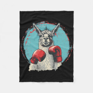 Boksende Lama Met Bokshandschoenen Kickboksen Funn Fleece Deken