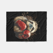 Boksende luiaard met boks handschoenen kickboksen fleece deken (Voorkant (Horizontaal))