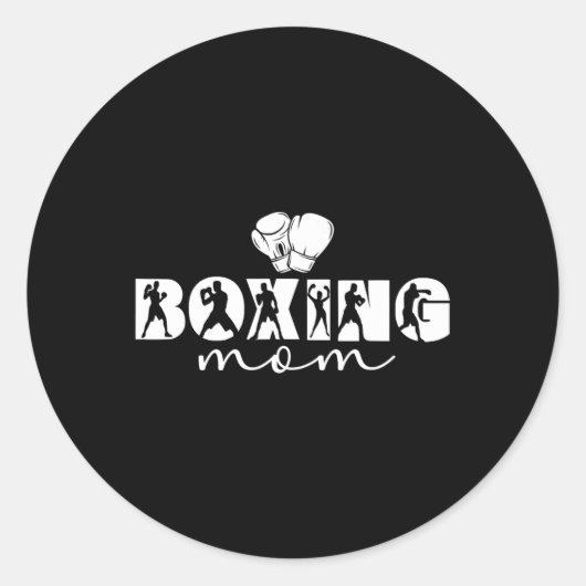 Boksende moeder Boksende moeder Trotse boksende ma Ronde Sticker (Voorkant)