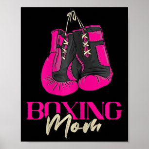 Boksende Moeder Bokshandschoenen Kickboksen K Poster