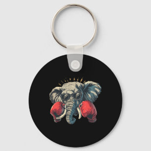 Boksende Olifant Met Bokshandschoenen Kickboksen F Sleutelhanger