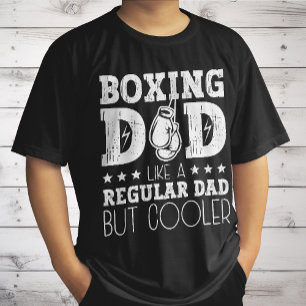 Boksende papa als een gewone papa maar dan koeler t-shirt