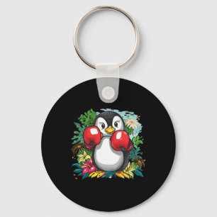 Boksende Pinguïn Liefhebber Bokshandschoenen Kickb Sleutelhanger
