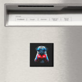 Boksende Pug Hond Kickboksen Cool Magneet (Insitu (Vaatwasser))