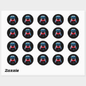 Boksende Pug Hond Kickboksen Cool Ronde Sticker (Vel)