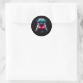 Boksende Pug Hond Kickboksen Cool Ronde Sticker (Tas)