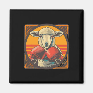 Boksende Schaap Lam Bokshandschoenen Kickboksen Fu Magneet