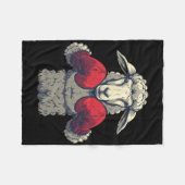 Boksende schapen met boks handschoenen Kickboksen Fleece Deken (Voorkant (Horizontaal))