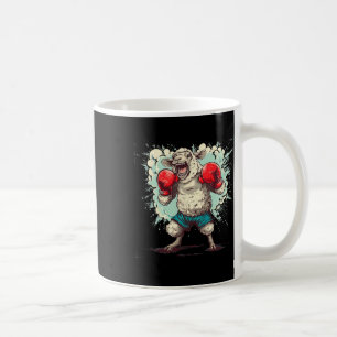 Boksende schapen met boks handschoenen Kickboksen Koffiemok