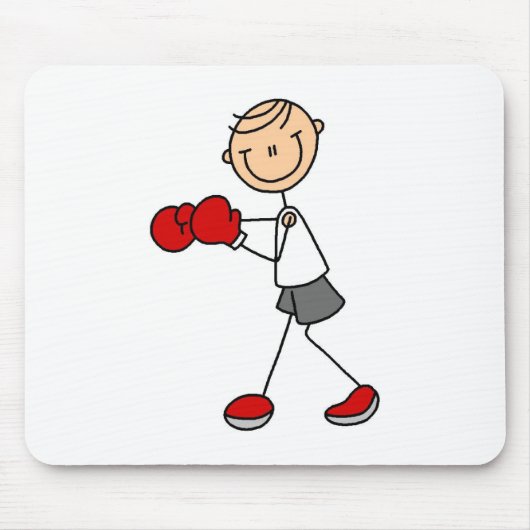 Boksende Stick Figure Muismat (Voorkant)