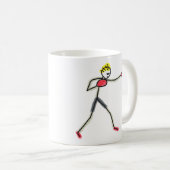 Boksende Stickman Koffiemok (Voorkant rechts)