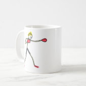 Boksende Stickman Koffiemok (Voorkant links)