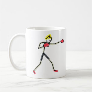 Boksende Stickman Koffiemok