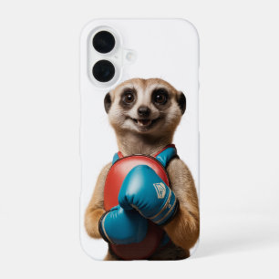 Boksende stokstaartje Sports iPhone 16 Hoesje