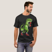 Boksende T-Rex Dinosaurus T-shirt (Voorkant volledig)
