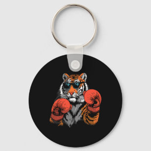 Boksende Tijgerliefhebber Bokshandschoenen Kickbok Sleutelhanger