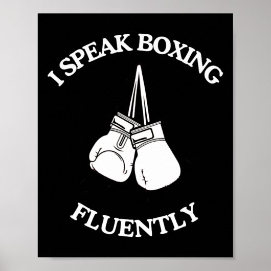 Boksende Vuist Cool Kickboksen Vintage Kleding Voo Poster (Voorkant)