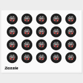 Boksende wolf met boks handschoenen Kickboksen Fun Ronde Sticker (Vel)