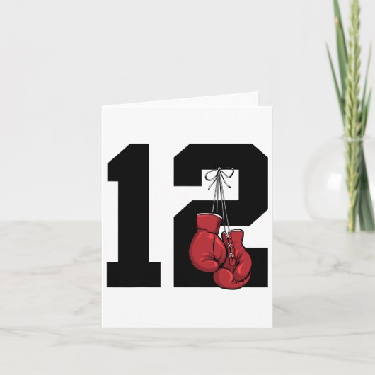 Bokser 12 jaar Boksen 12e verjaardag Kaart (Voorkant)
