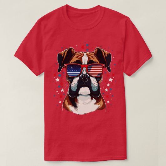 Bokser 4 juli 2 t-shirt (Design voorkant)