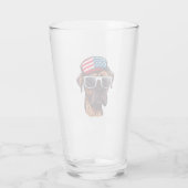 Bokser 4 van juli Feest Glas (Achterkant)