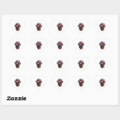 Bokser 4 van juli Feest Hart Sticker (Vel)