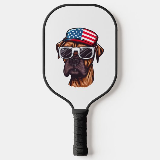 Bokser 4 van juli Feest Pickleball Paddle (Voorkant)