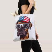 Bokser 4 van juli Feest Tote Bag (Dichtbij)