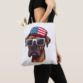 Bokser 4 van juli Feest Tote Bag (Dichtbij)