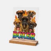 Bokser  acryl bord (Hoek)