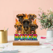 Bokser  acryl bord (Huwelijk)
