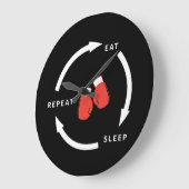 Bokser Boksen Eten Slapen Herhalen Sportfan Uitspr Grote Klok (Hoek)