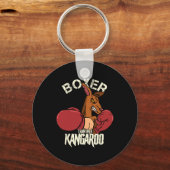 Bokser Boksen Kickboksen Trainen Als Een Kangoeroe Sleutelhanger (Voorkant)
