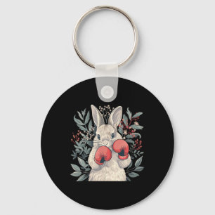 Bokser Bunny Met Bokshandschoenen Kickboksen Funny Sleutelhanger