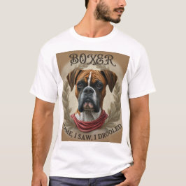 Bokser Dog - Ik kwam, ik zag, ik kwijlde T-shirt