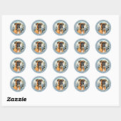 Bokser Dog Ronde Stickers (Vel)