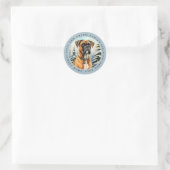 Bokser Dog Ronde Stickers (Tas)