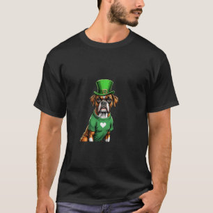 Bokser Dog St Patrick's Day I Irish Green Pet St P T-shirt