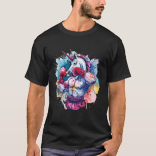 Bokser Eenhoorn met Bokshandschoenen Kickboksen Gr T-shirt