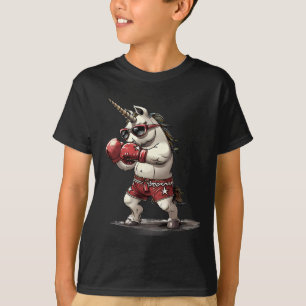 Bokser Eenhoorn Met Bokshandschoenen Kickboksen Sc T-shirt