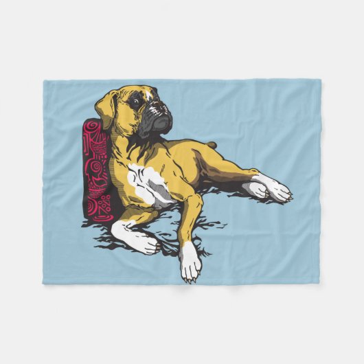 bokser fleece deken (Voorkant (Horizontaal))