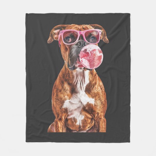 Bokser Fleece Deken (Voorkant)