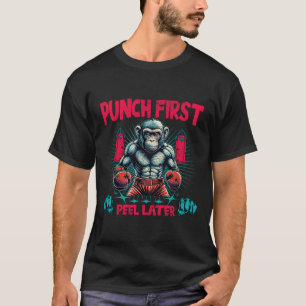 Bokser Going Ape Punch Eerste Boksen Aap T-shirt